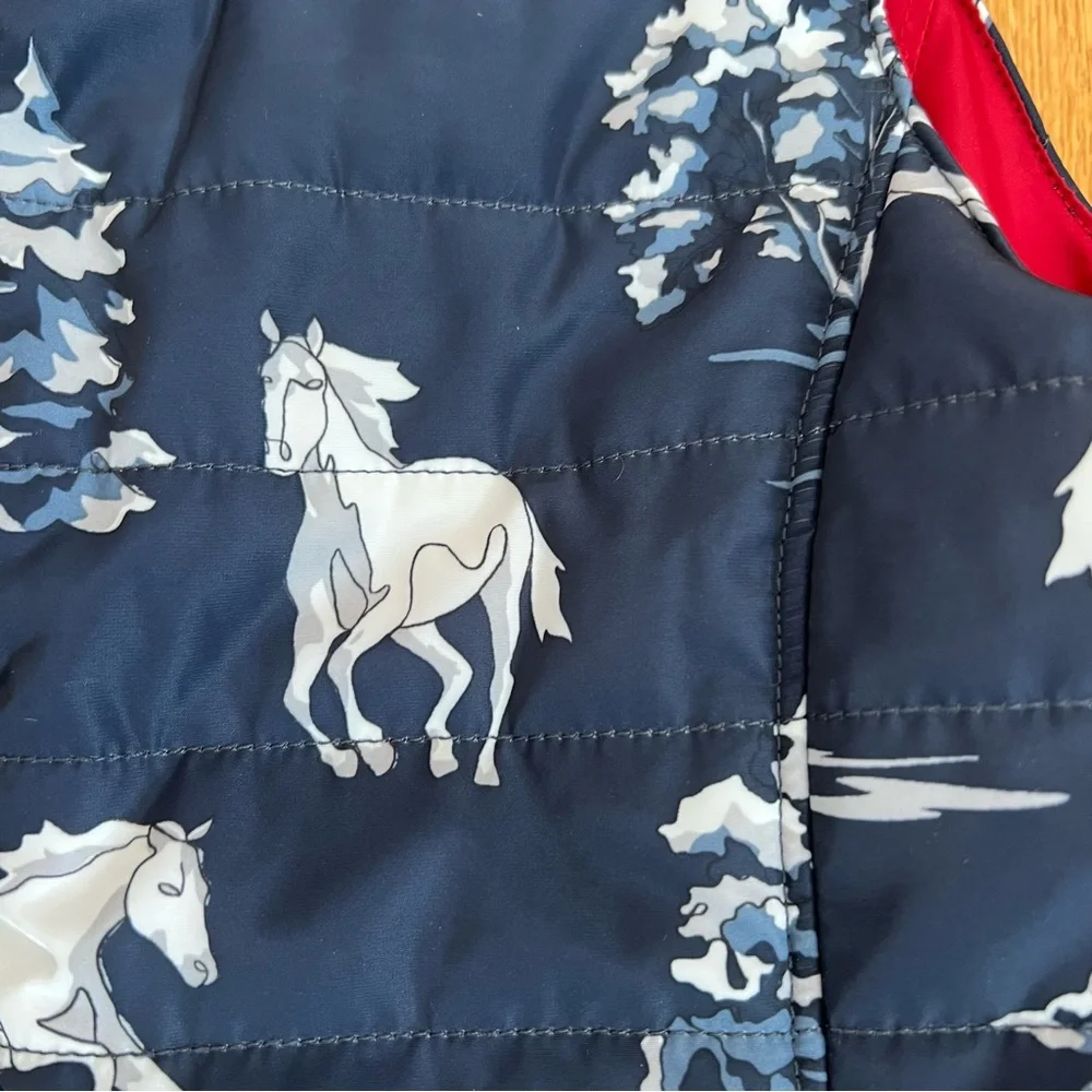 NWT Ariat Youth Girls Horse Reversible Patterned Vest
